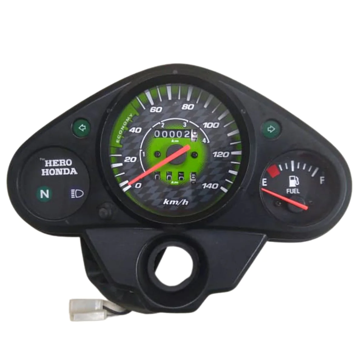 Speedometer Assembly Green For Hero Glamour Old Model