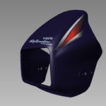 Set Front Visor Black & Red For Splendor Pro | Splendor Pro FE | Hero