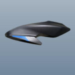 Cover Front Cowl Left Side Mat Axis Gray Metallic For Glamour | Hero