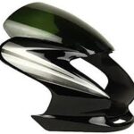 Set Front Visor (Mat Black) For Hero Passion Pro
