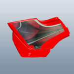 Set Left Side Cover B Sports Red For Hero Passion-HZ | Passion-HZ Fi