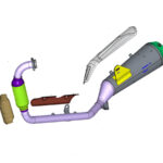 Muffler Sub Assembly OBD For TVS Raider 125