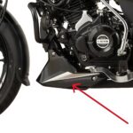 Belly Pan Left Side Black Silver Chrome Decall For Bajaj Pulsar 150