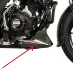 Belly Pan Right Side Black Silver Chrome Decall For Bajaj Pulsar 150