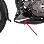 Belly Pan Right Hand Ebony Black With P. Silver Dec For Bajaj Pulsar 180F