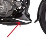Belly Pan Left Hand Ebony Black With P. Silver Dec For Bajaj Pulsar 180F