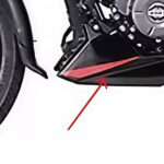 Belly Pan Right Hand Ebony Black With Passion Red Decall For Bajaj Pulsar 180F