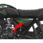 Side Cover Left Ebony Black With Green Decall For Bajaj CT125X