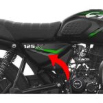 Side Cover Right Ebony Black With Green Decall For Bajaj CT125X