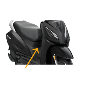 Rear Fender Comp Mat Steel Metallic Black For Honda Activa