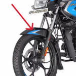 Front Fender Ebony Black With Blue Decall For Bajaj Platina 110