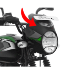 Headlamp Fairing Ebony Black With Green Decall For Bajaj CT125X