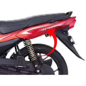 Seat Cowl White Decall V Mat Red For Bajaj Platina 110 Disc