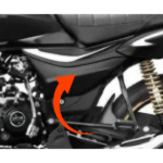Side Cover Left Side White Decall Ebony Black For Bajaj Platina 110 Disc