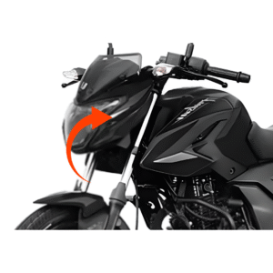 Headlamp Fairing Left Side Ebony Black White Dec For Bajaj Pulsar P150