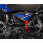 Side Cover Left Ebony Black With Blue Decall For Bajaj CT110X