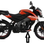 Belly Pan left Hand Satin Black Orange Dec For Bajaj Pulsar NS125