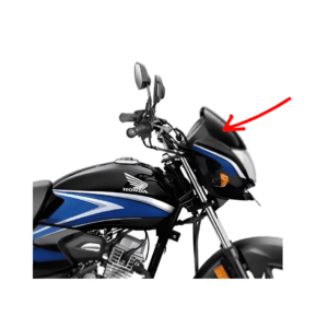 Front Visor WL Type 2 Black Blue For Honda Shine 100