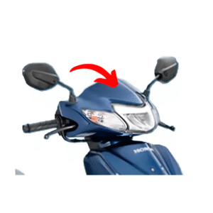 Handle Front Cover B220M Trance Blue Metallic For Honda Activa