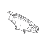 Handle Cover Rear NH186R Steel Gray For Honda Activa