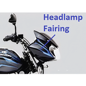 Headlamp Fairing Black And Blue Decall For Bajaj Discover 150